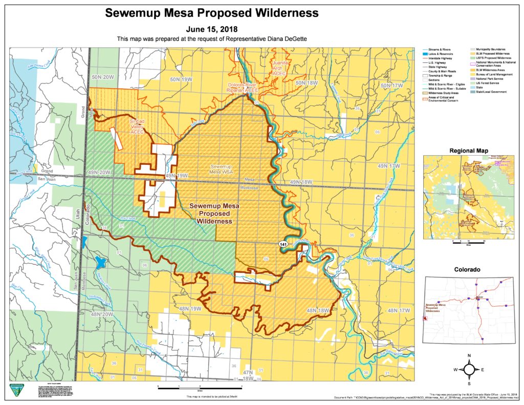 Sewemup Mesa - Colorado Wilderness Act